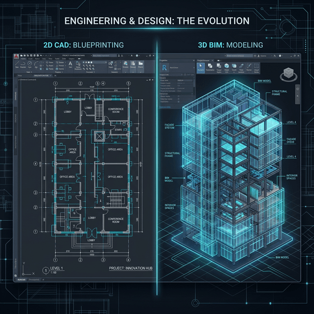 Comparación entre Revit y AutoCAD para ingenieros civiles peruanos: interfaces, diferencias y cuál aprender primero en 2025